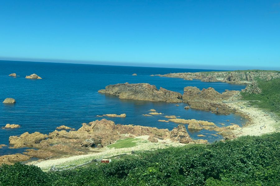リゾートしらかみから見える海の景色