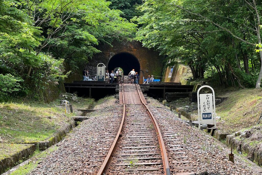 二ツ屋トンネルの手前の折り返し地点