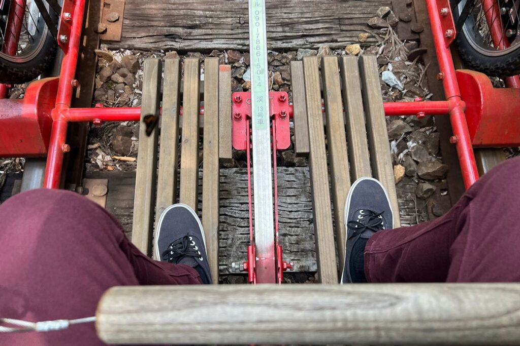 レールバイクに乗った際の画像