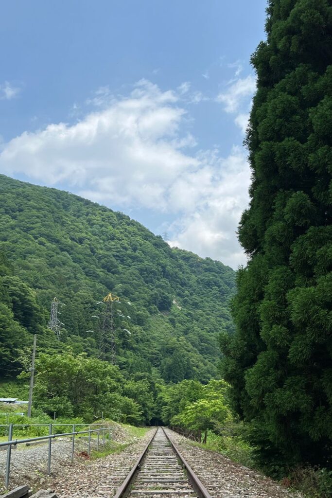 山と空とレールバイクからの景色