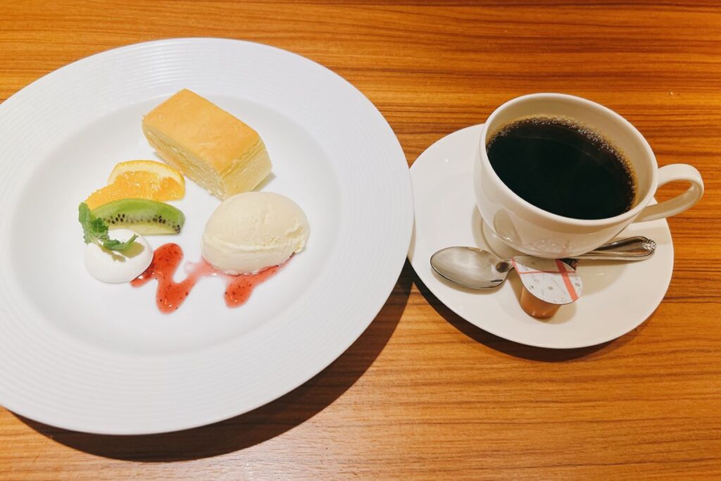 デザートとコーヒー